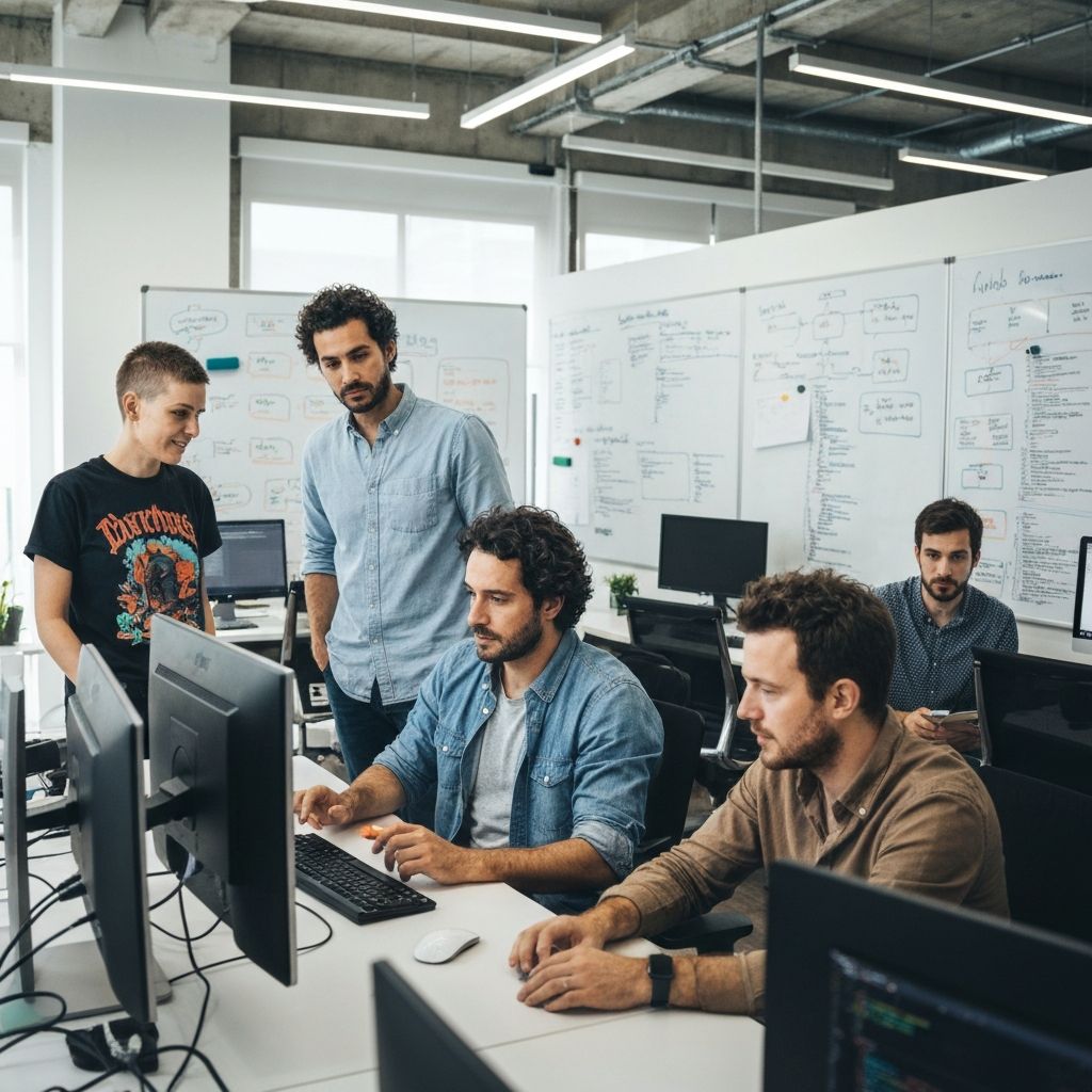 Developers collaborating on a project